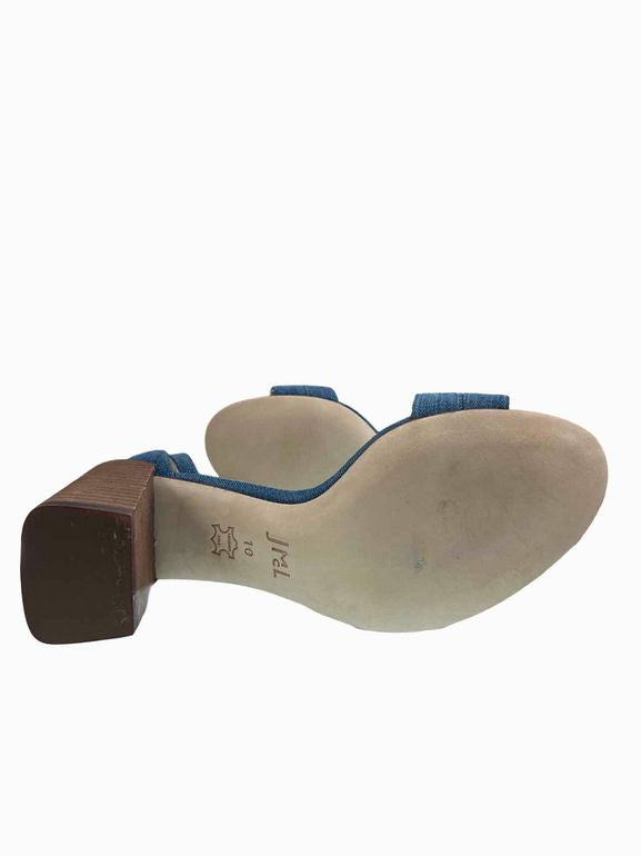 JMCLAUGHLIN NEW! DENIM BLOCK HEEL SANDAL SHAUNA SIZE: 10