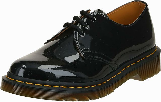 DR MARTENS 461 BEX PATENT LEATHER OXFORD SHOES SIZE: 9