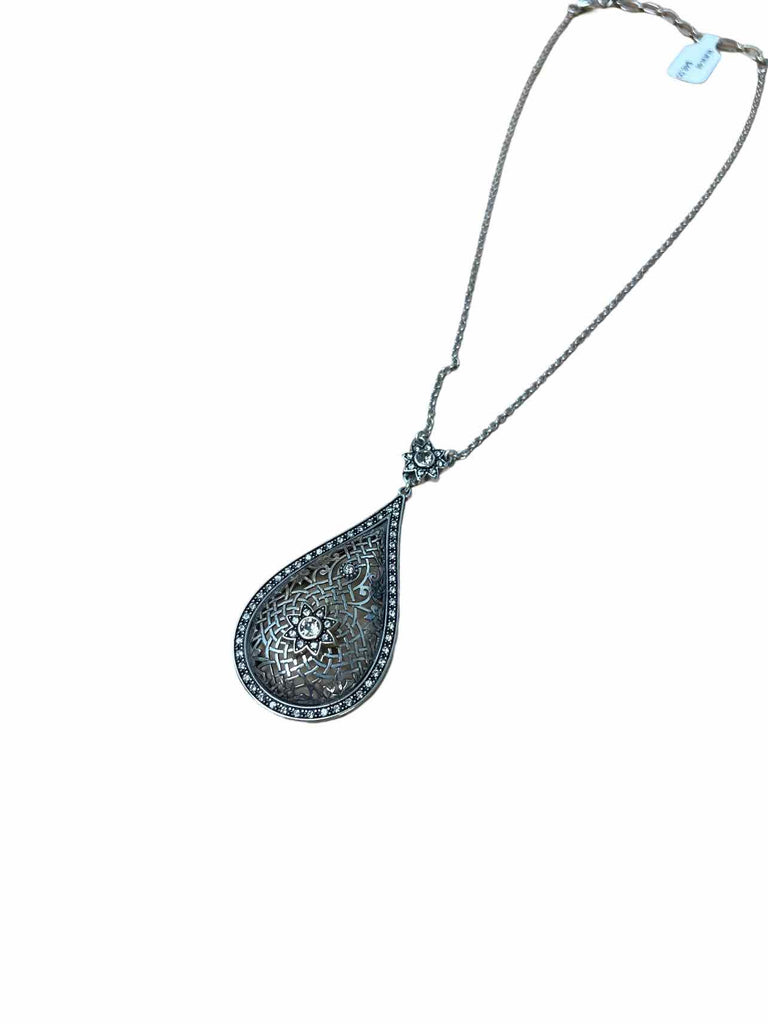 BRIGHTON SAHURI DROP TEARDROP NECKLACE SILVER