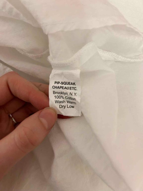 PIPSQUEAK CHAPEAU 100% COTTON SPLIT NECK UNLINED DRESS SIZE: S