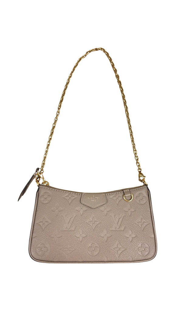 LOUIS VUITTON MONOGRAM EMPREINTE EASY POUCH ON STRAP IN TURTLEDOVE