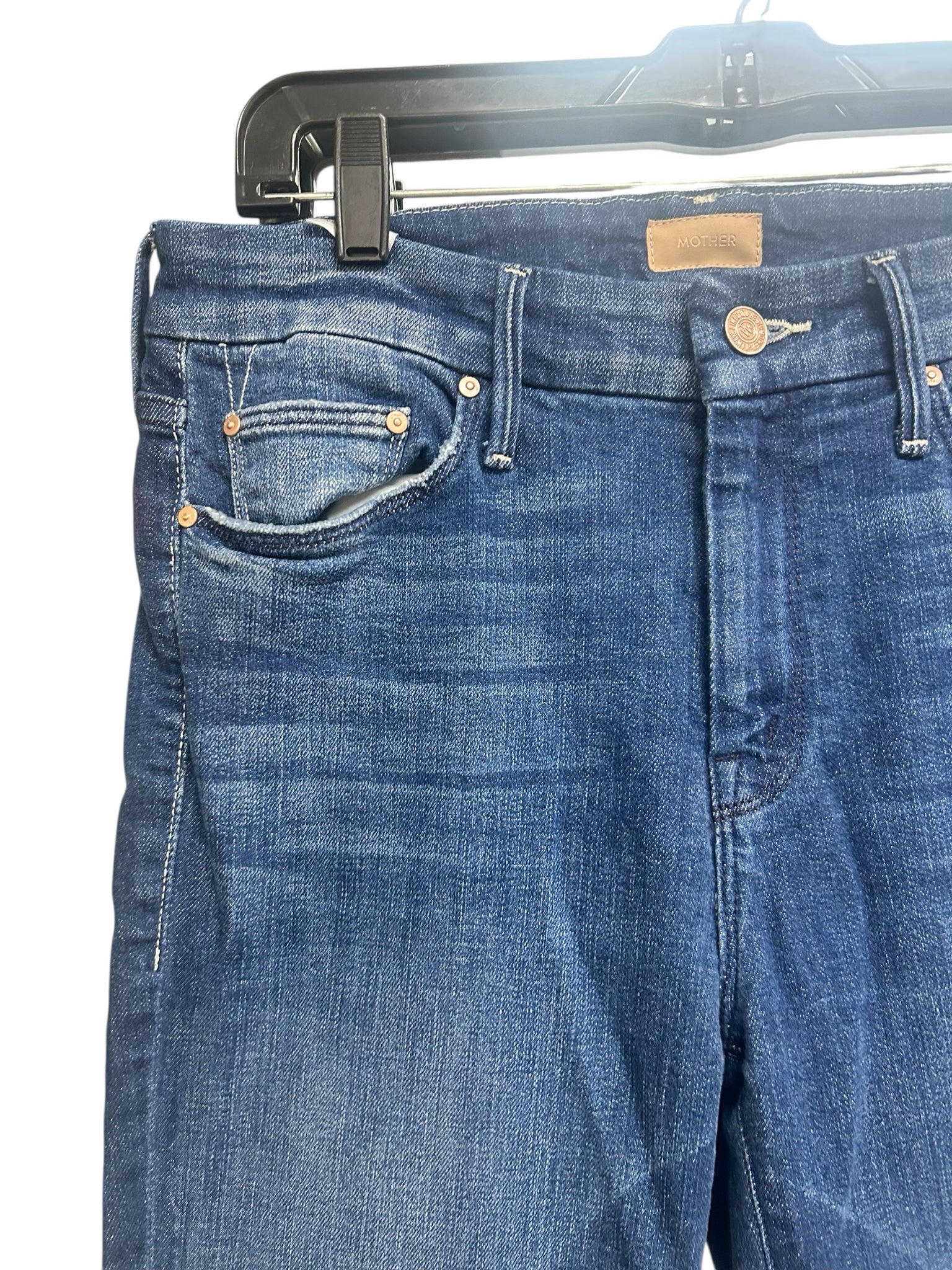 MOTHER THE LOOKER ANKLE FRAY IN BAZAAR WASH SIZE 28