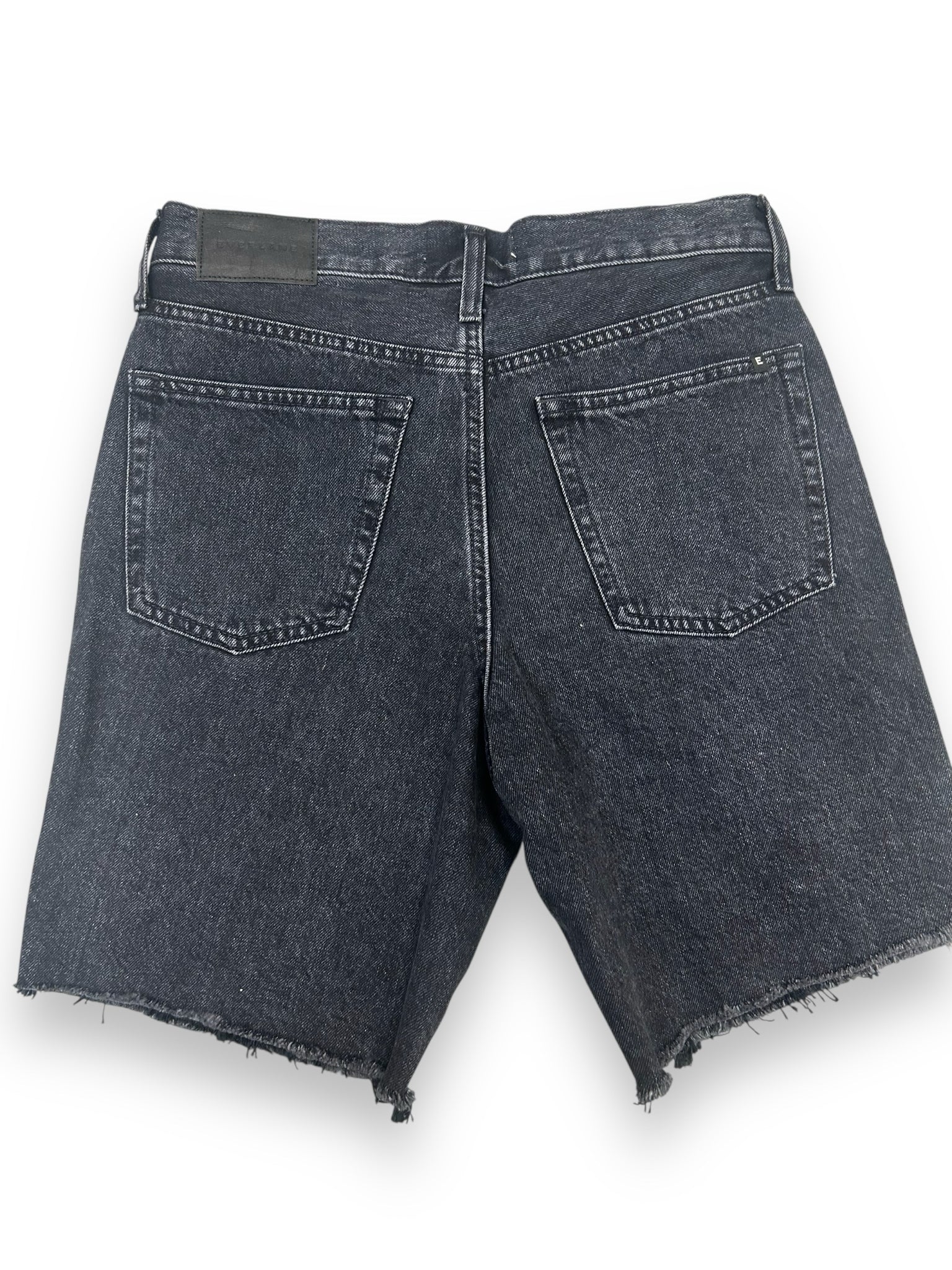 NWT EVERLANE BLACK DENIM CUT OFF SHORTS SIZE 28