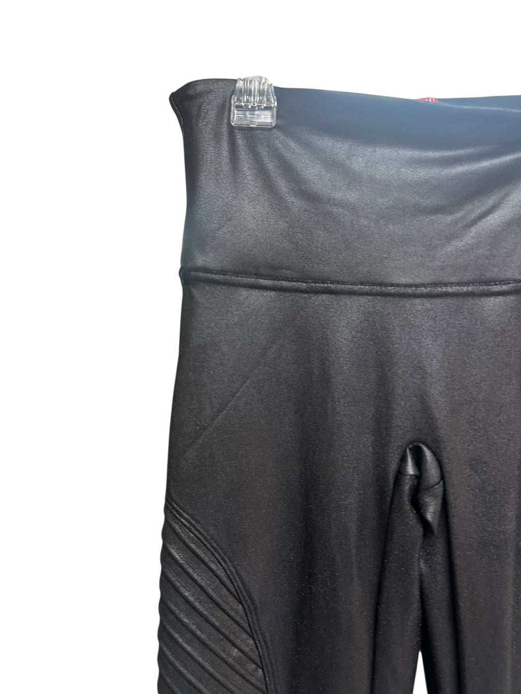 NWT SPANX BLACK FAUXLEATHER MOTO HIGHT WAIST LEGGINGS SIZE MEDIUM