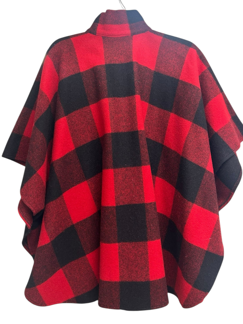 VINTAGE BEMIDJI WOOLEN MILLS BUFFALO PLAID ZIP UP PONCHO CAPE SIZE SMALL - WEARHOUSE  CONSIGNMENT