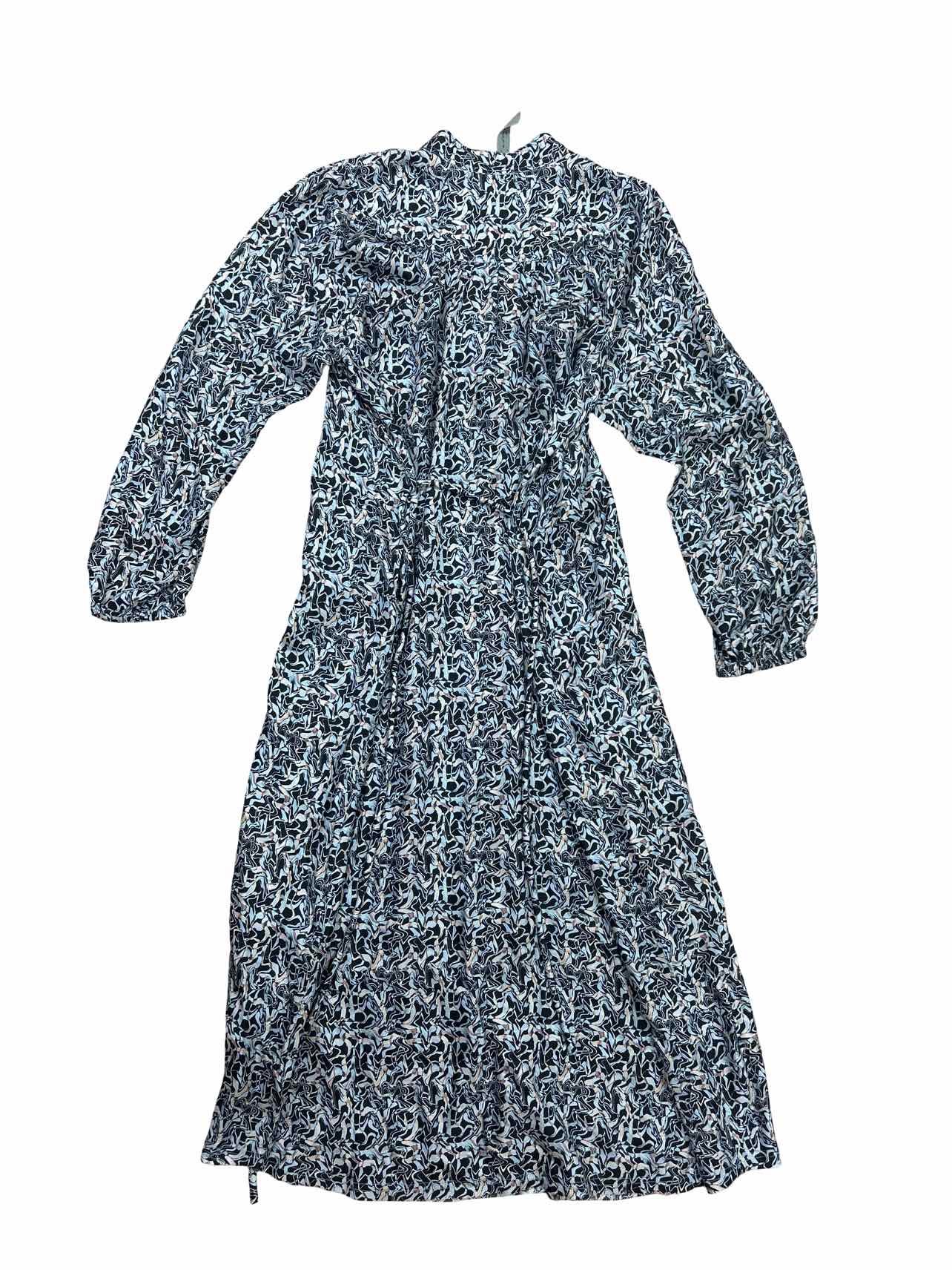 RAQUEL ALLEGRA BELTED SERENITY DRESS PAINTED RIVERS SIZE: 0