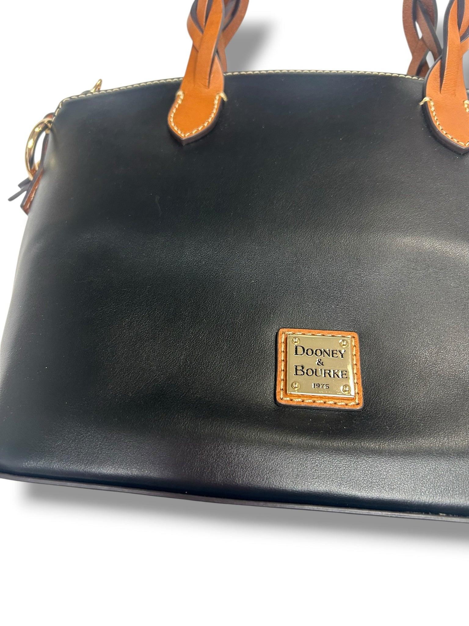 NWT DOONEY AND BOURKE WEXFORD LEATHER SMALL BLACK HEIDI SATCHEL PURSE