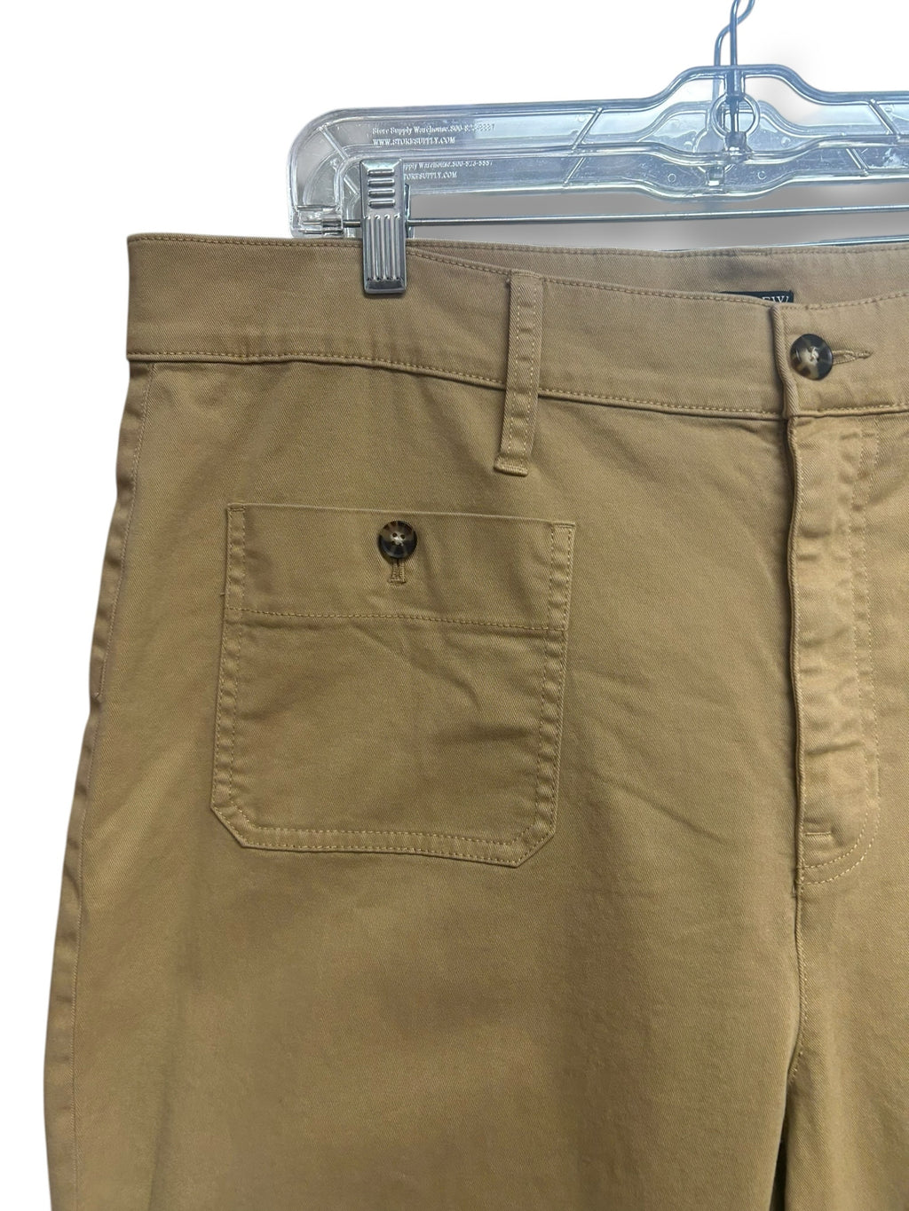 JCREW SAILOR SLIM WIDE LEG PATCH POCKET CROP KHAKI PANTS SIZE 34