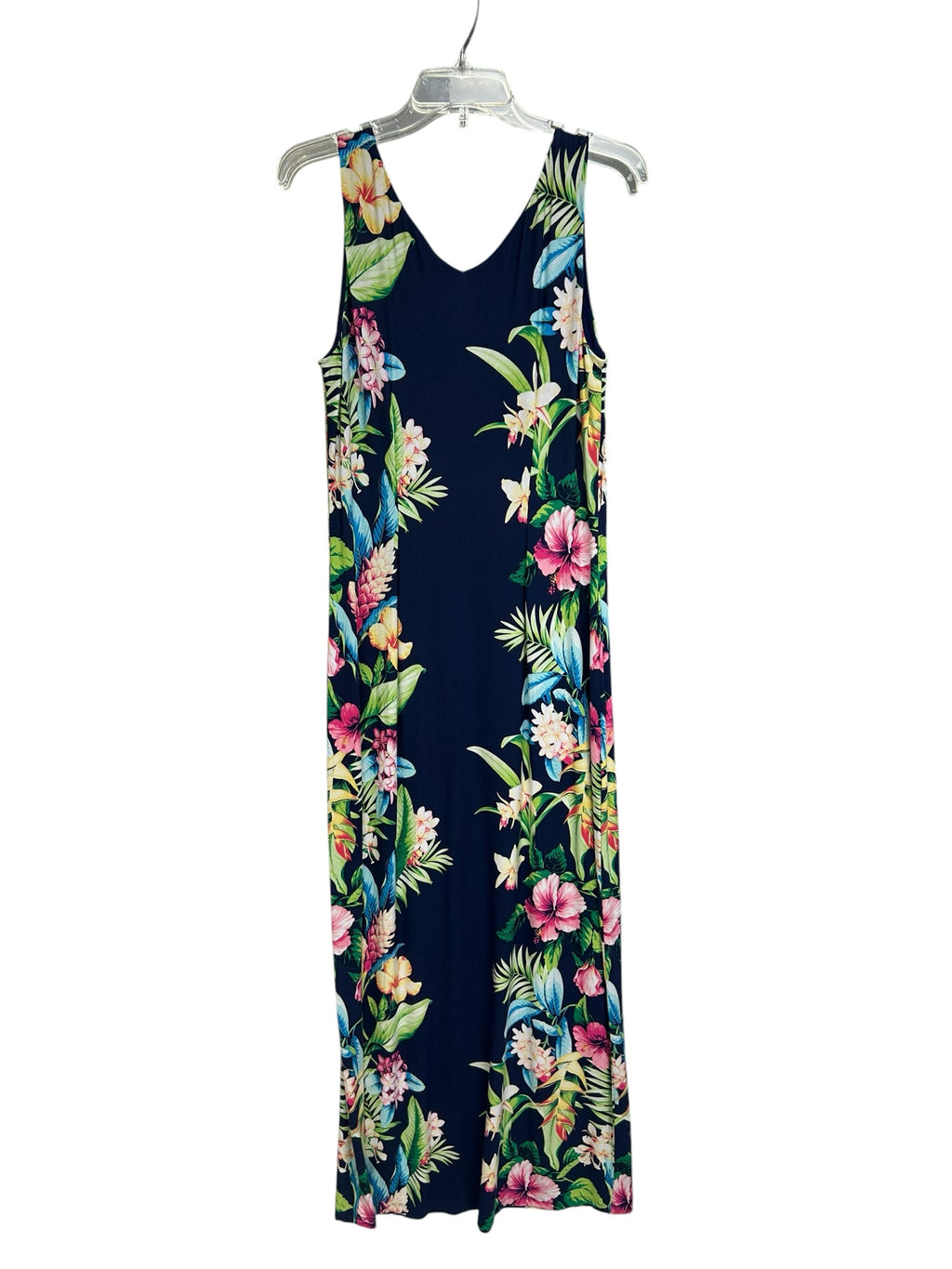 NWT TOMMY BAHAMA NAVY FLORAL LONG MAXI TANK JERSEY DRESS SIZE MEDIUM