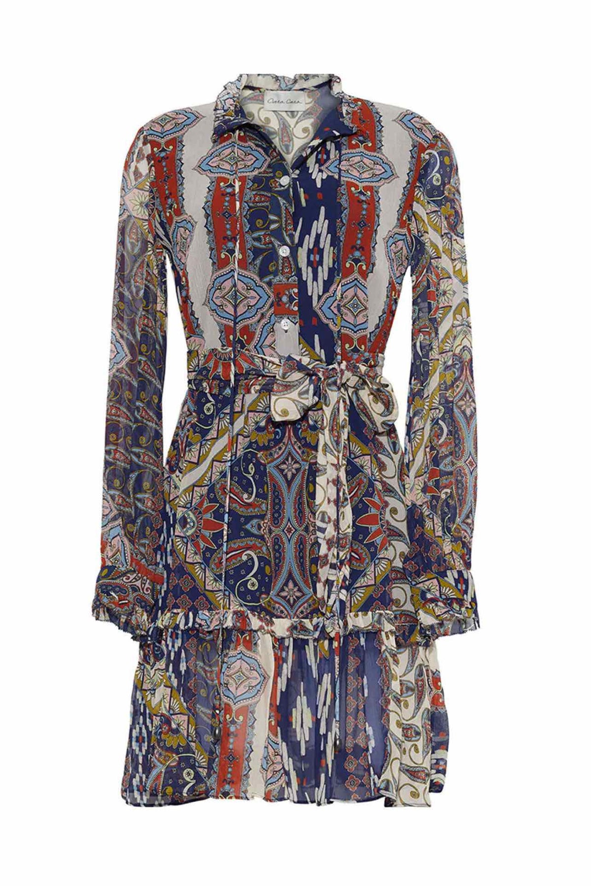 ANTHROPOLOGIE CARA CARA SHEER TIE WAIST DRESS SIZE:S