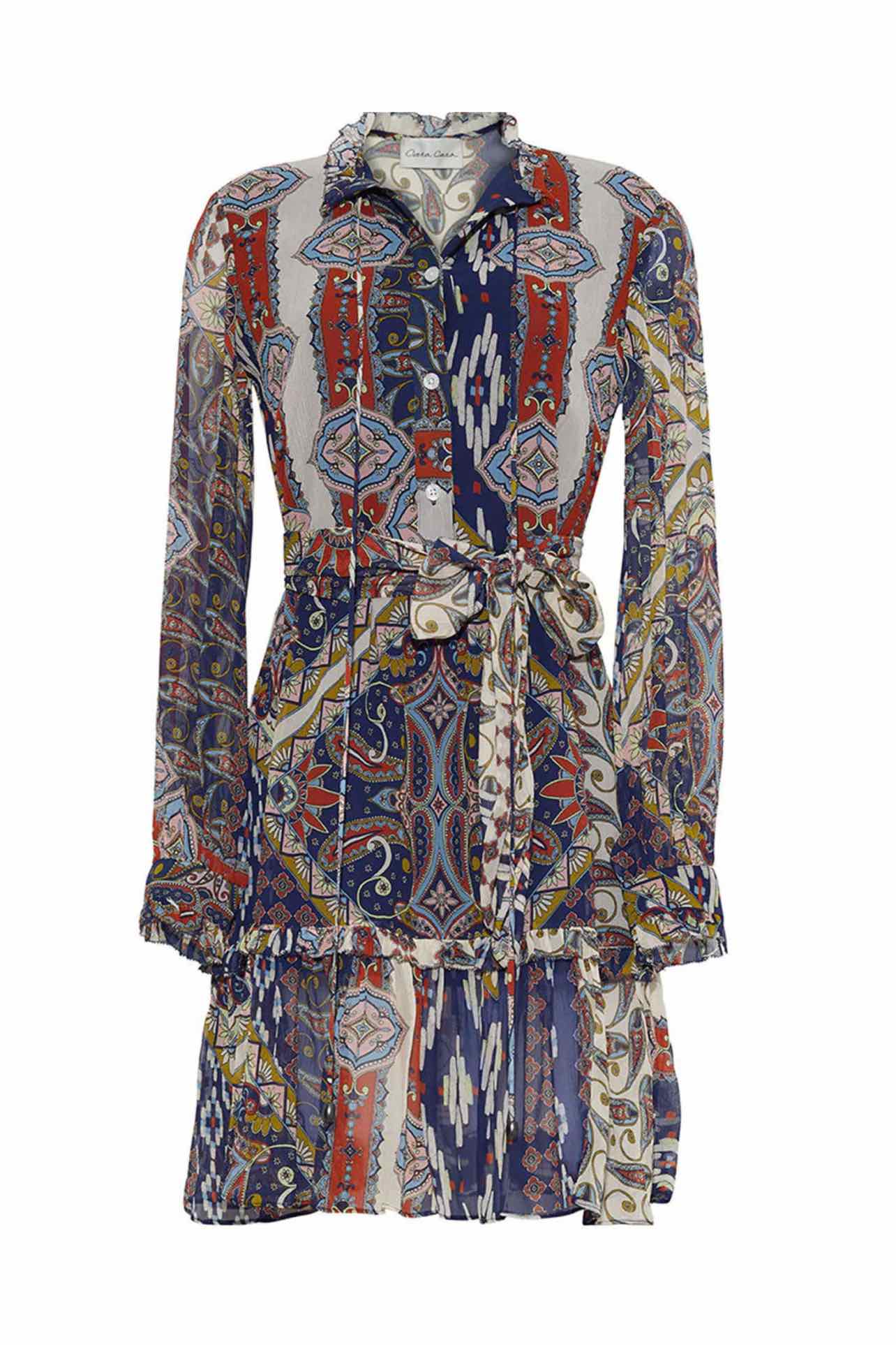 ANTHROPOLOGIE CARA CARA SHEER TIE WAIST DRESS SIZE:S