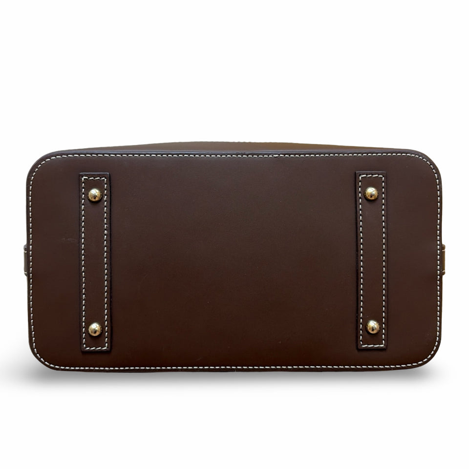 DOONEY & BOURKE WOVEN LEATHER BEACON CROSSBODY SATCHEL