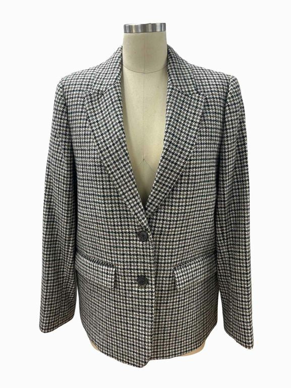 JCREW NEW! SOMMERSET HOUNDSTOOTH TWEED BLAZER SIZE: 12