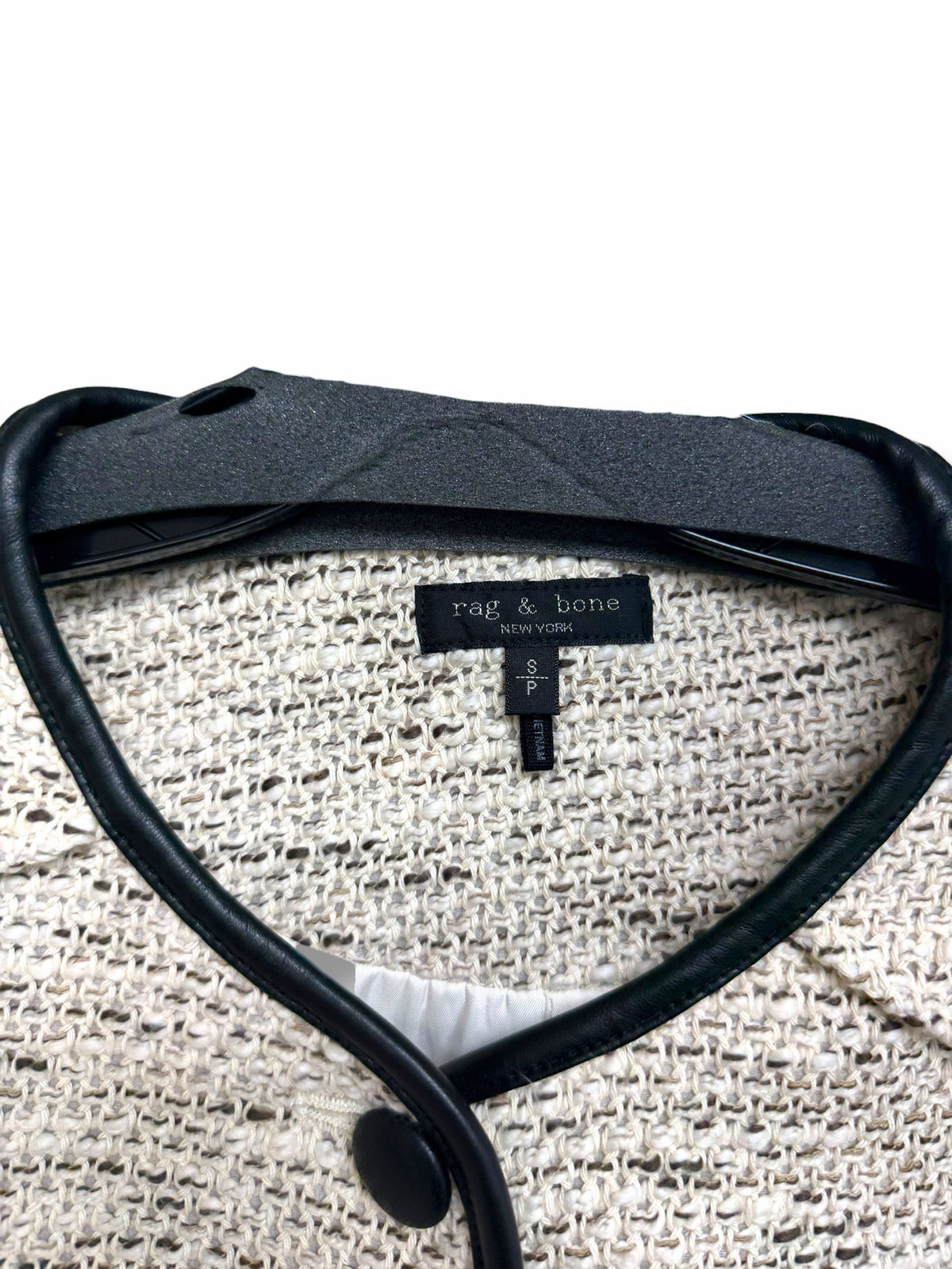 RAG & BONE MIRABELLE COTTON BLEND TWEED LADY JACKET SIZE SMALL