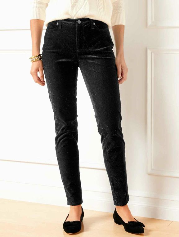 TALBOTS NWT SPARKLE STRETCH CORDUROY JEGGING SIZE: 20