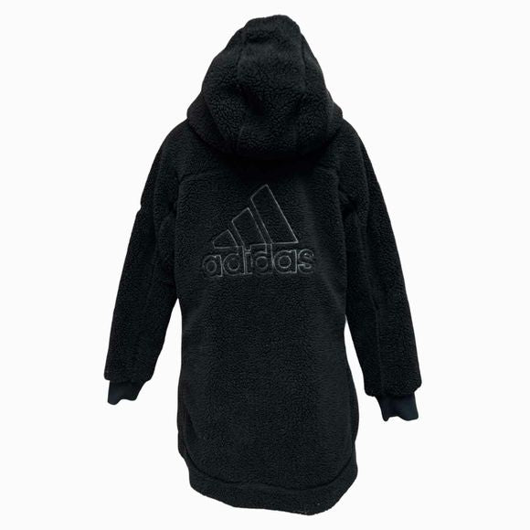 ADIDAS REVERSIBLE SHERPA BLACK JACKET SIZE L