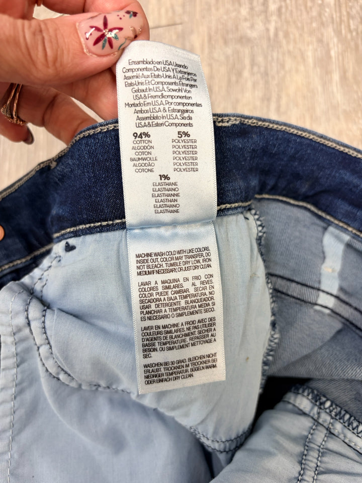 MOTHER JEANS HUSTLER ROLLER SNEAK FLARE LEG HEIRLOOM WASH SIZE 26