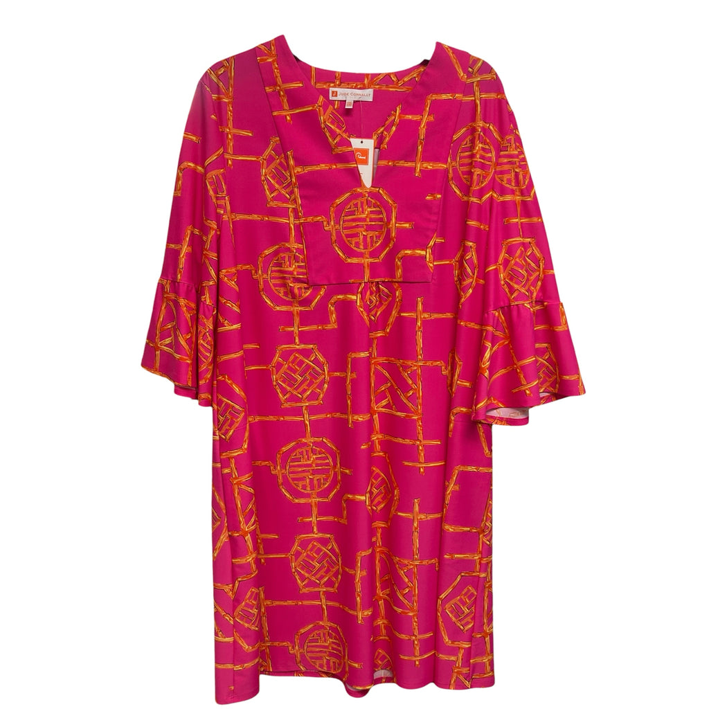 NWT JUDE CONNALLY KERRY BAMBOO LATTICE PINK SHEATH DRESS SIZE XXL