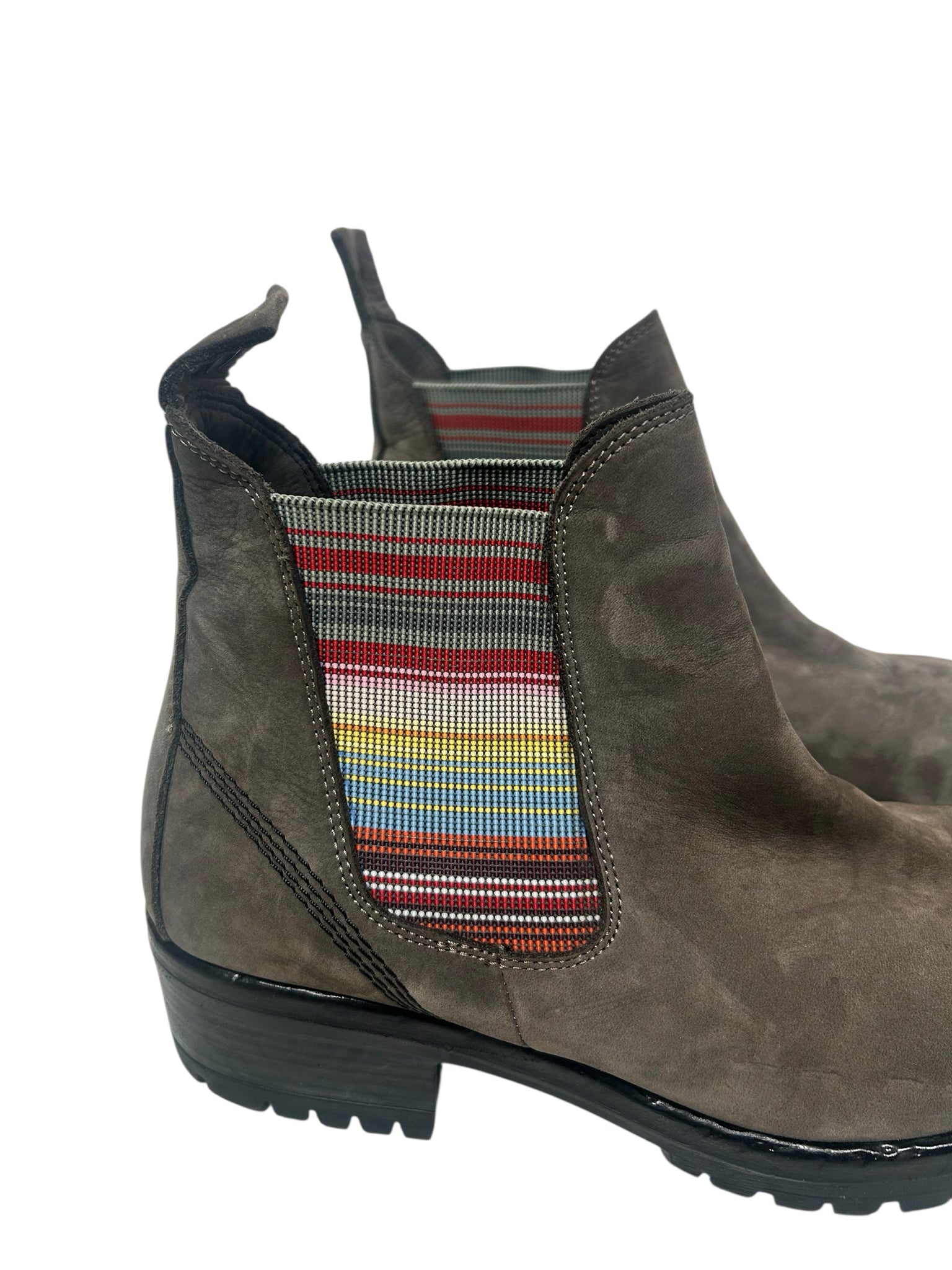 BUENO FLORIDA CHELSEA BOOTS MULTI-COLOR WITH STRIPED ELASTIC SIZE 41