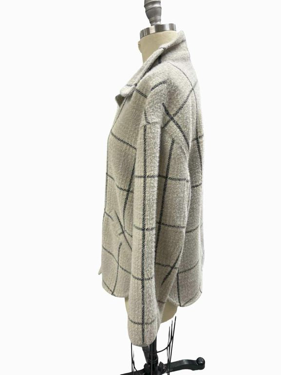 Z SUPPLY  BRONX PLAID SNAP-FRONT SIZE: XS