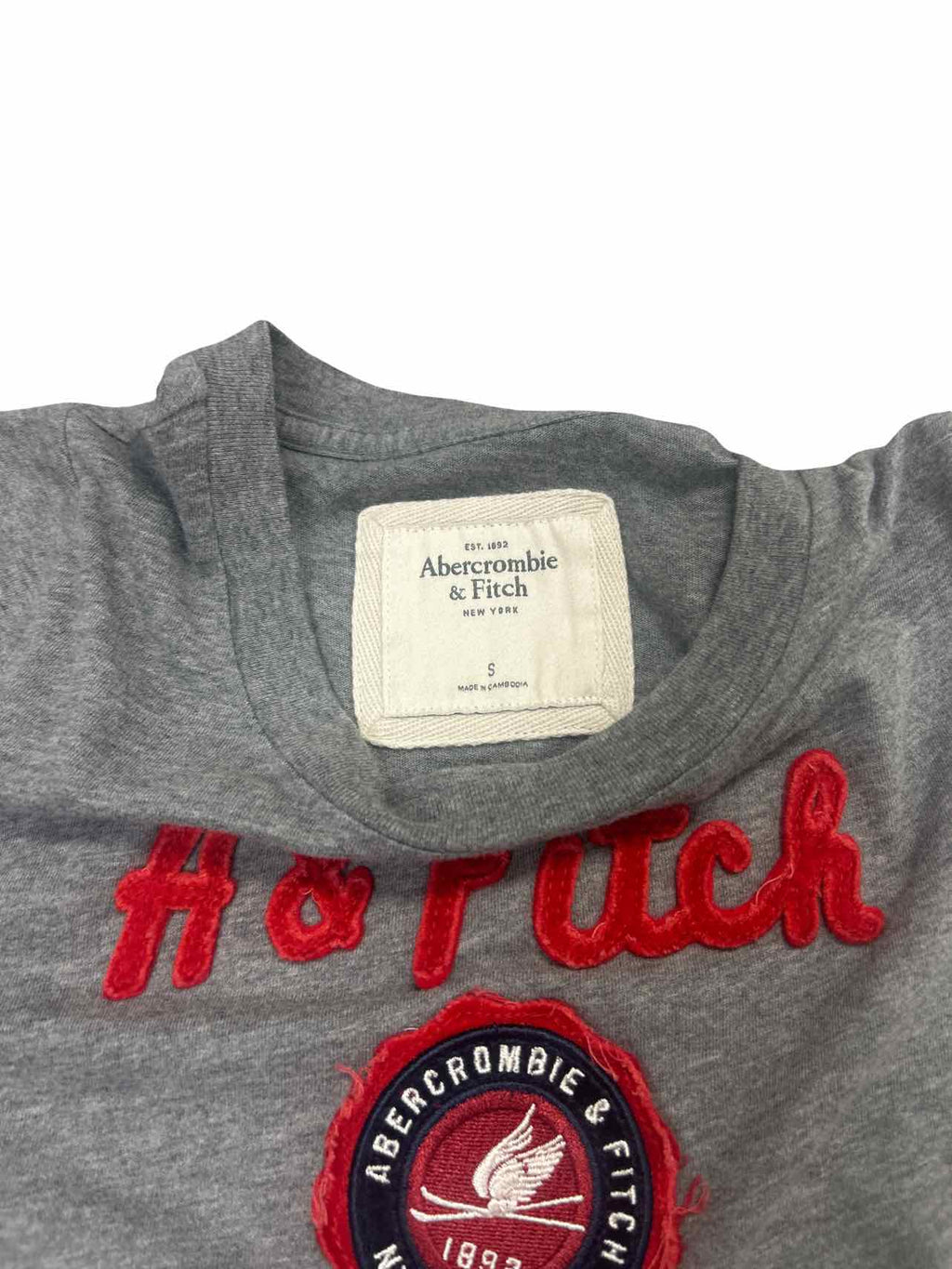 ABERCROMBIE Y2K LOGO BABY TEE SIZE: S