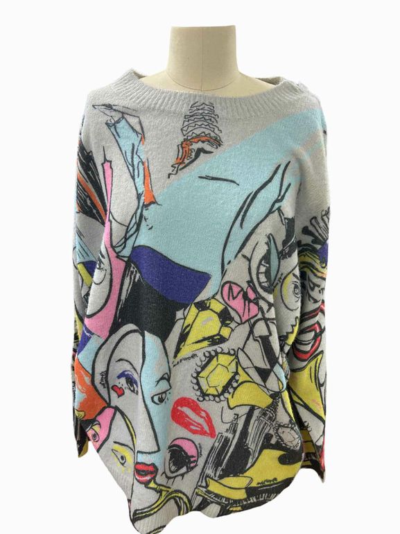 YESNO NWT LAGENLOOK POP ART TUNIC SIZE: 3XL