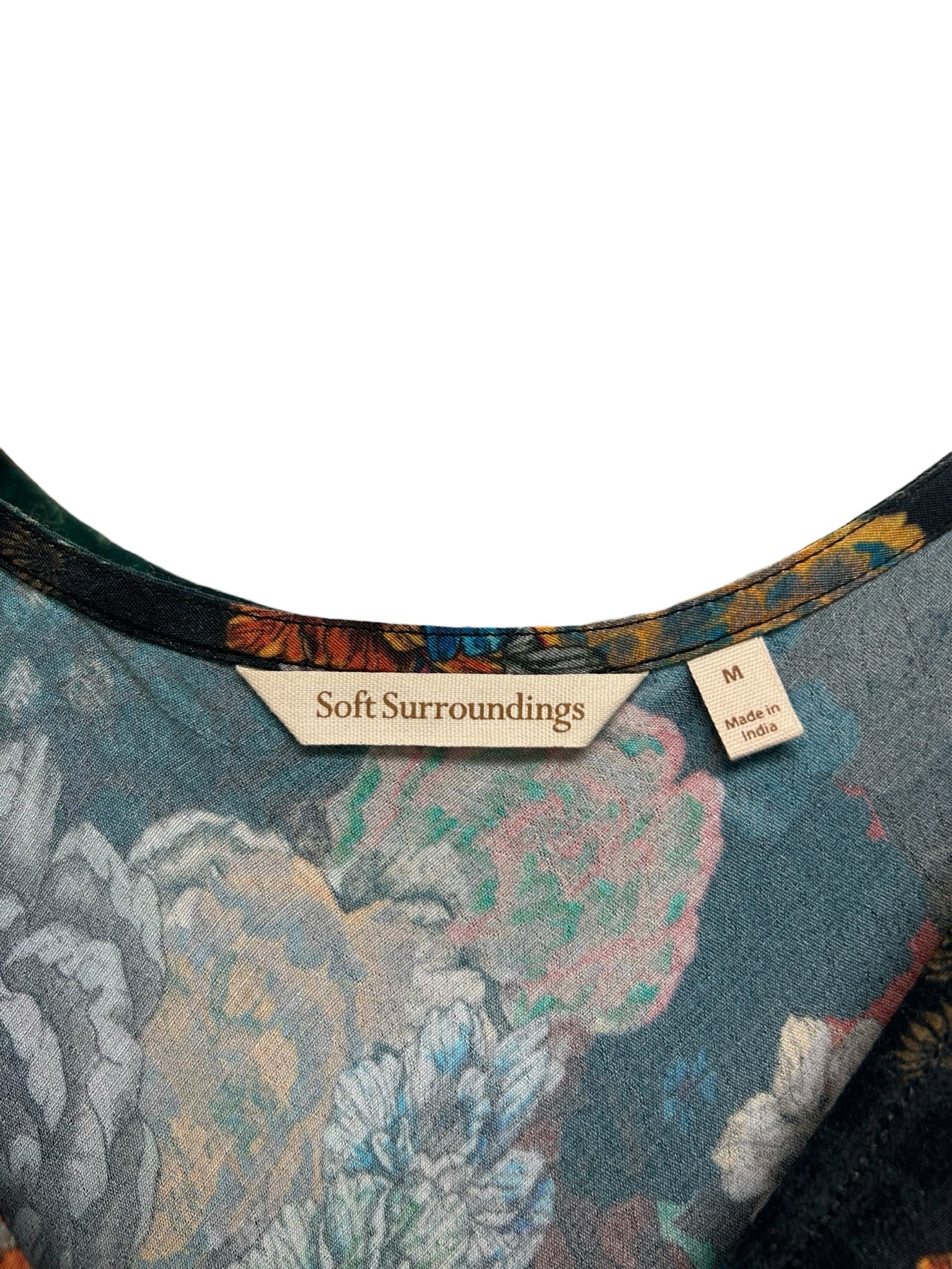 SOFT SURROUNDINGS MIRABELLE TIERED FLORAL PATCHWORK MAXI DRESS SIZE M - WEARHOUSE  CONSIGNMENT