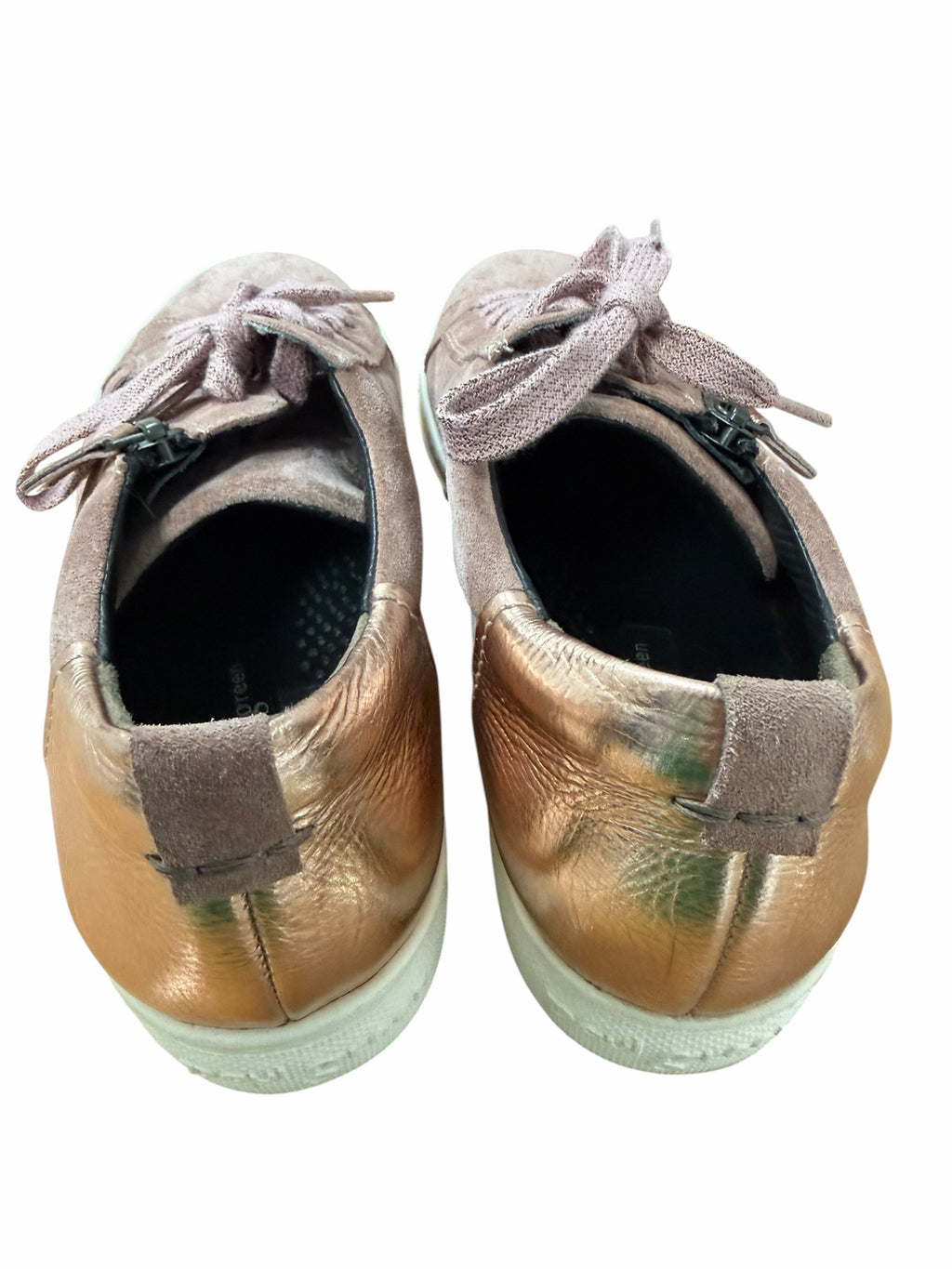 PAUL GREEN TOBY  PINK NUBUCK LEATHER SUEDE SIDE ZIP SNEAKERS SIZE US 8.5