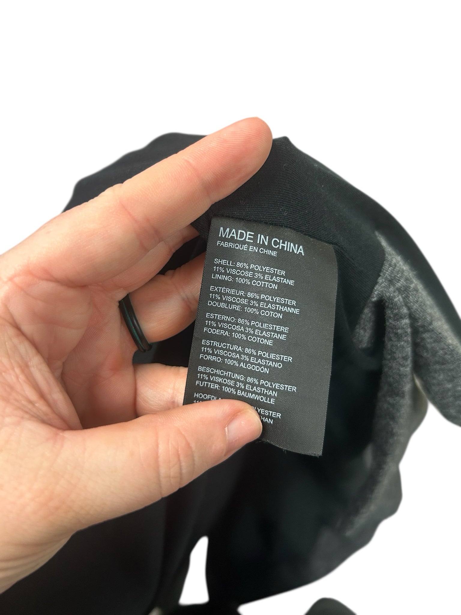 CLUB MONACO GRAY BLACK SLEEVELESS NOTCHED OPEN VEST SIZE MEDIUM