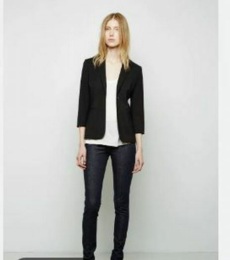 THE ROW SCHOOLBOY TWO BUTTON TAILORED BLAZER SIZE: 2