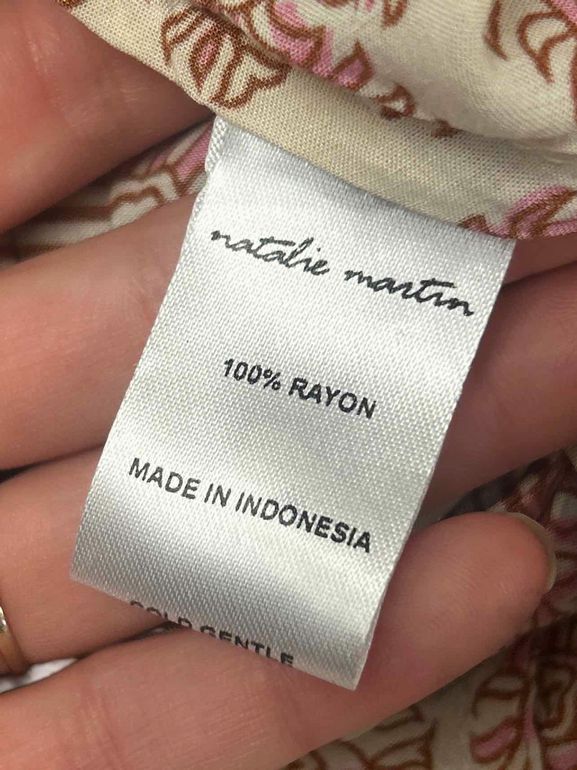 NATALIE MARTIN FIORE CYPRUS PINK BATICK PRINT BOHO SIZE: XS