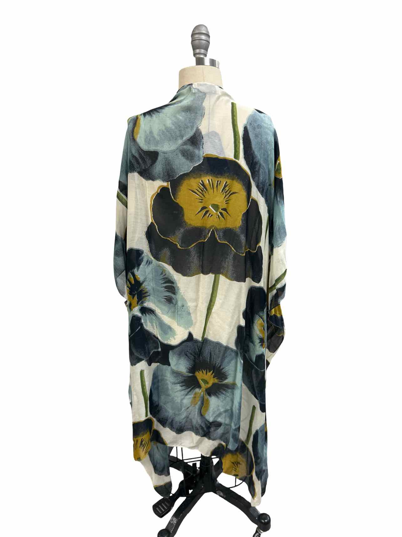 ONE HUNDRED STARS NWT PANSY LONG KIMONO DUSTER 20723-PAN SIZE: OS