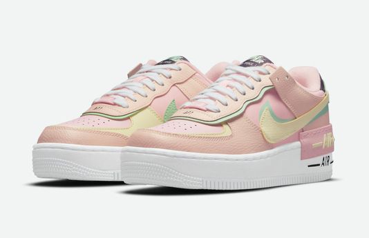 NIKE AIR FORCE 1 PINK/GREEN "ARCTIC PUNCH"  SIZE 7