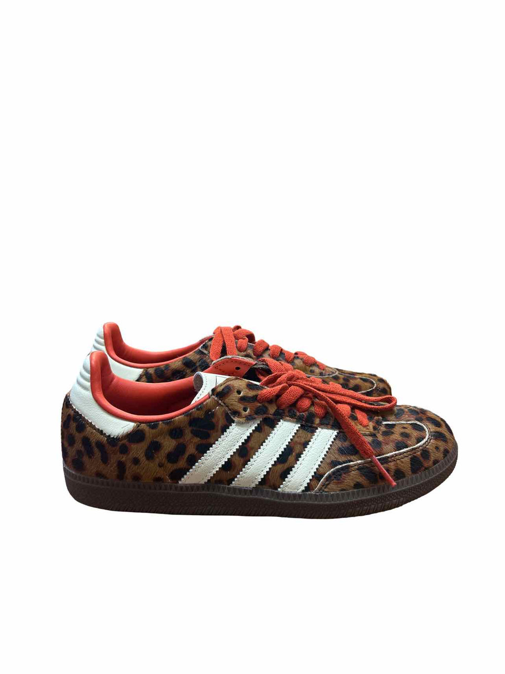 ADIDAS SAMBA OG RED LEOPARD SNEAKER SIZE: 7