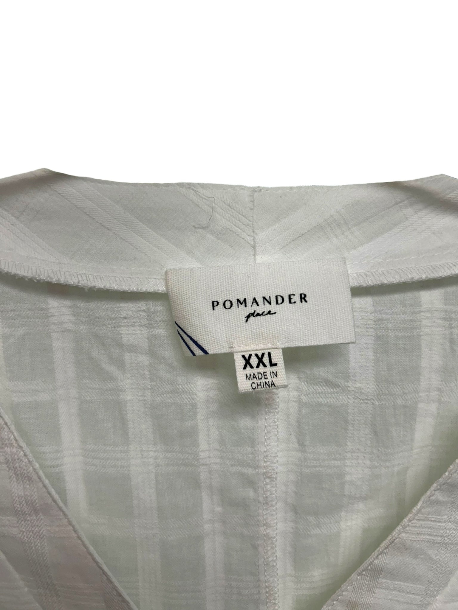 POMANDER PLACE TUCKERNUCK WHITE CAROLINA CAFTAN MINI TUNIC SIZE XXL