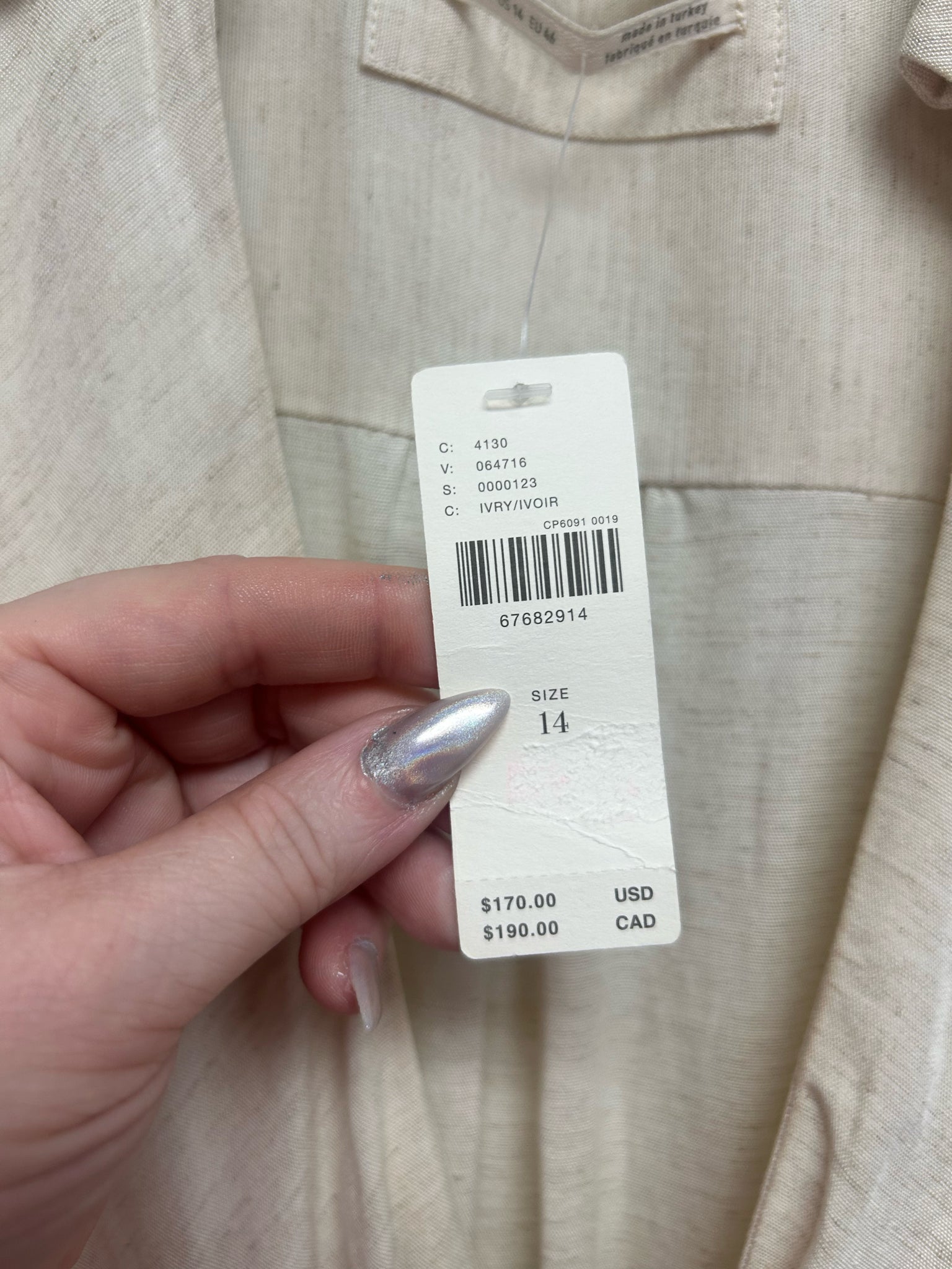 NWT ANTHROPOLOGIE LINEN BLEND KNOT MIDI DRESS SIZE 14