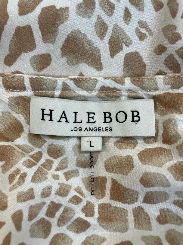 HALE BOB LACE TRIM SILK BLEND SATIN CAMI GIRAFFE TOP SIZE L