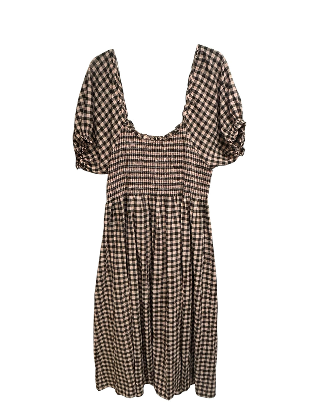 TRADLANDS GOLDIE SMOCKED SHORT SLEEVE DRESS SIZE 1X