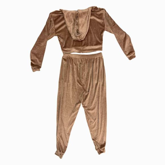 SKIMS VELOUR TRACKSUIT IN COPPER SIZE L