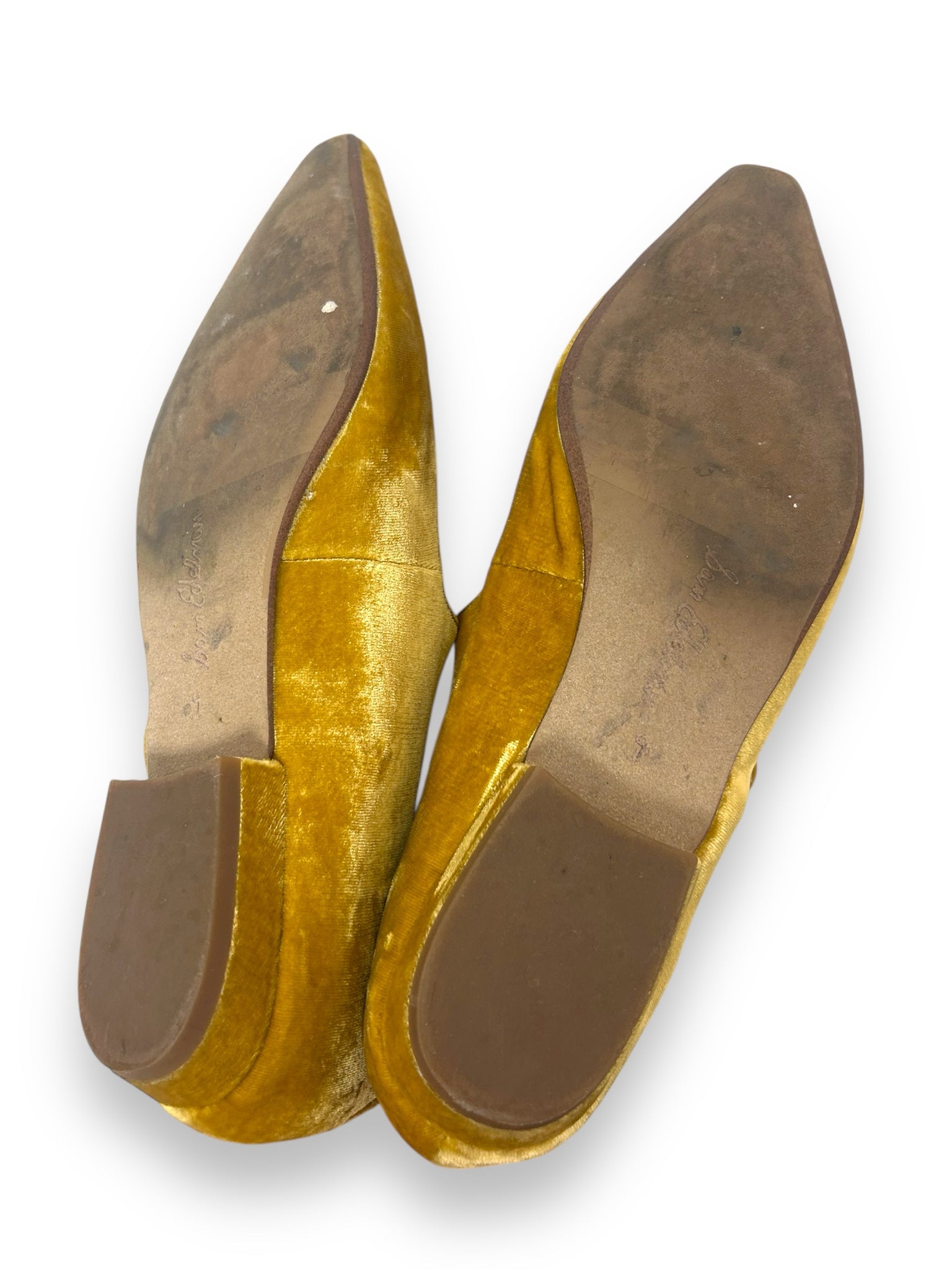 SAM EDELMAN JENE MARY JANE POINTED TOE FLAT SAFFRON SIZE 9