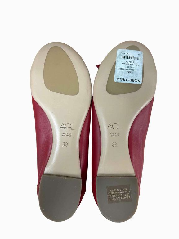 AGL  NEW ITALIAN LEATHER BALLET FLATS SIZE: 39