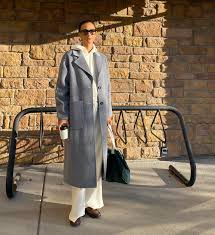 MARINE LAYER COLLETTE OVERSIZE LONGLINE WOOL BLEND GRAY COAT SIZE XL