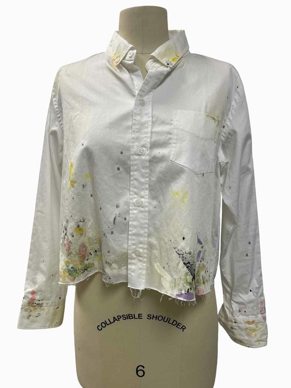 ANTHROPOLOGIE RAQUEL ALLEGRA ARTIST CROP TOP INSPIRED BY PAINTERS SIZE: 00