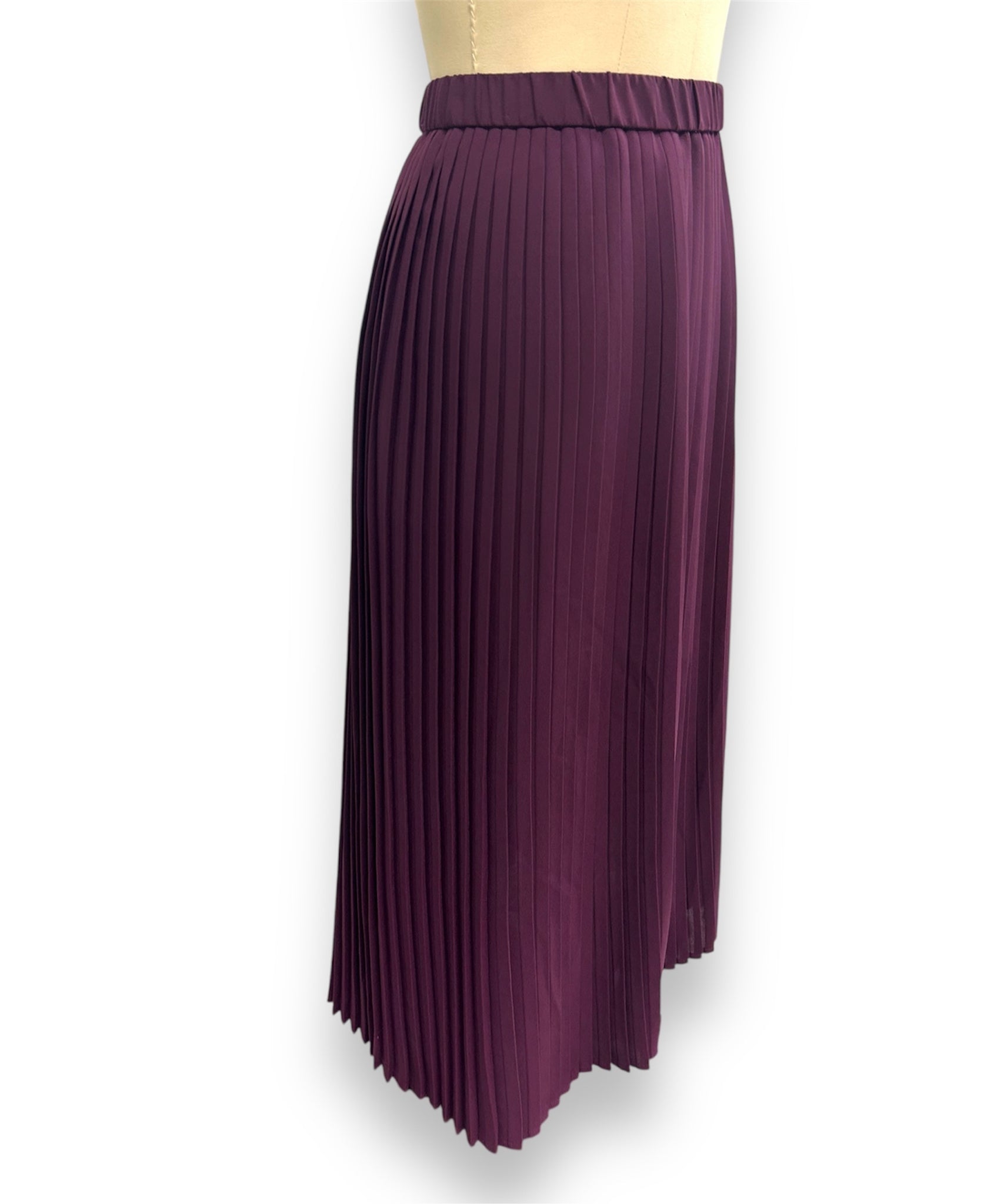 NEW! EILEEN FISHER KNIFE PLEAT MAXI SKIRT POLYESTER SIZE 6