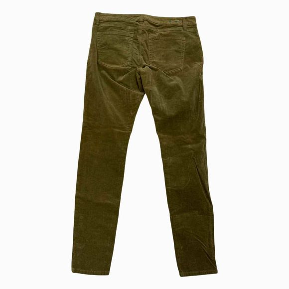 CABI 3567 CORDUROY SKINNY PANT IN MOSS GREEN SIZE 8