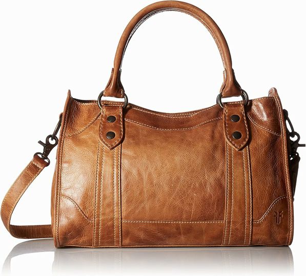 FRYE MELISSA BROWN LEATHER SATCHEL