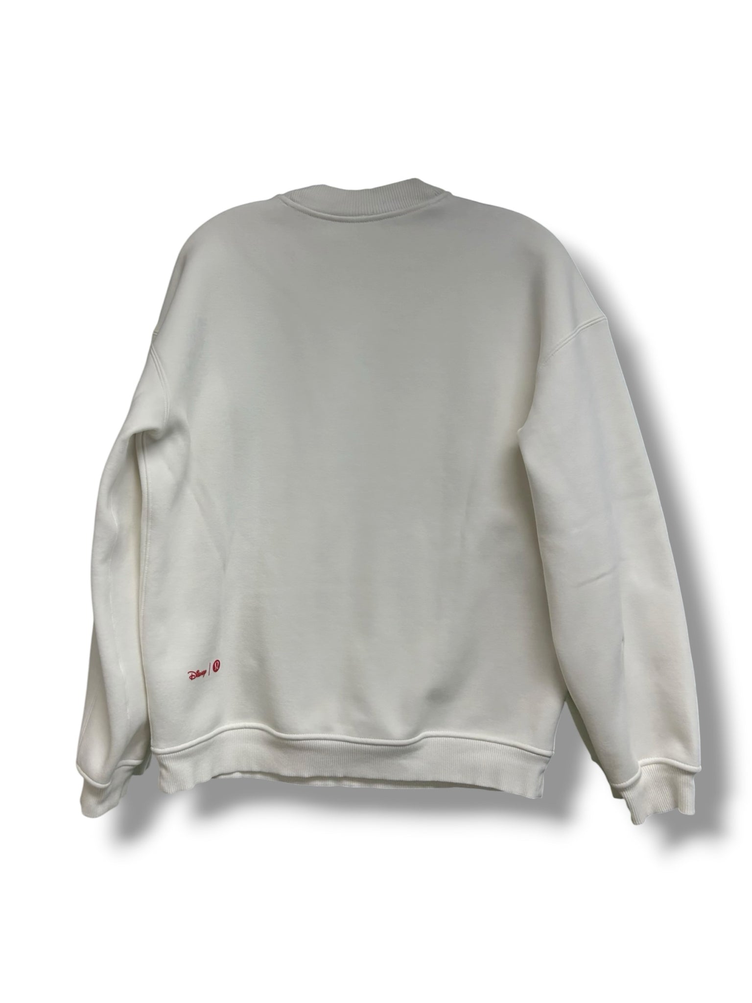 DISNEY X LULULEMON MICKEY MOUSE FLEECE OVERSIZE CREWNECK WHITE