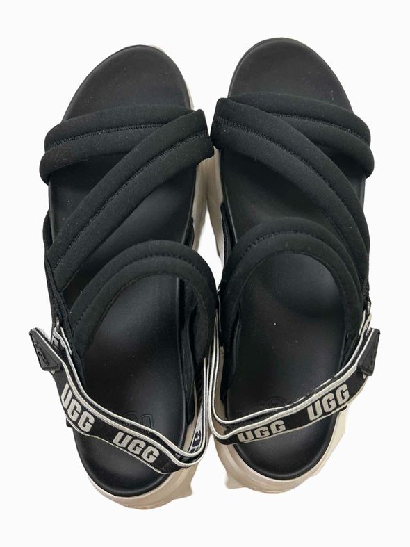 UGG LA SUN SANDAL BLACK/WHITE SIZE 10