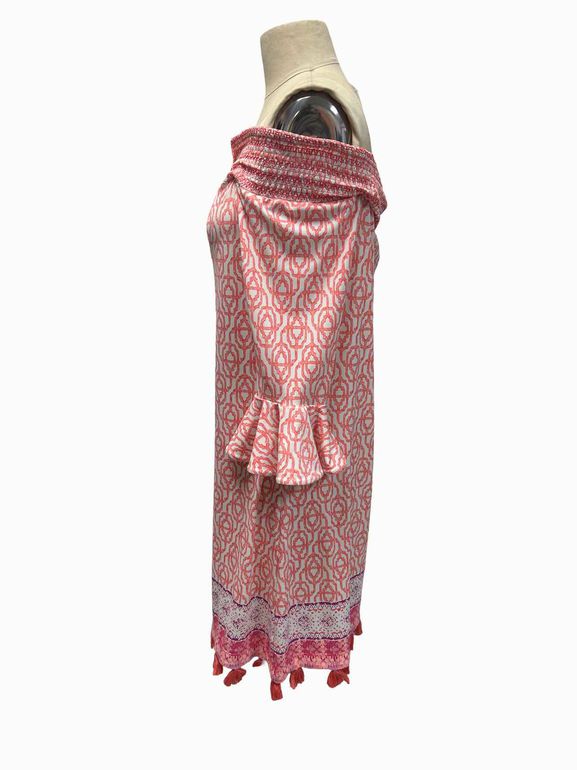 CABANALIFE NWT NAPA COVERLUX SMOCKED DRESS SIZE: M