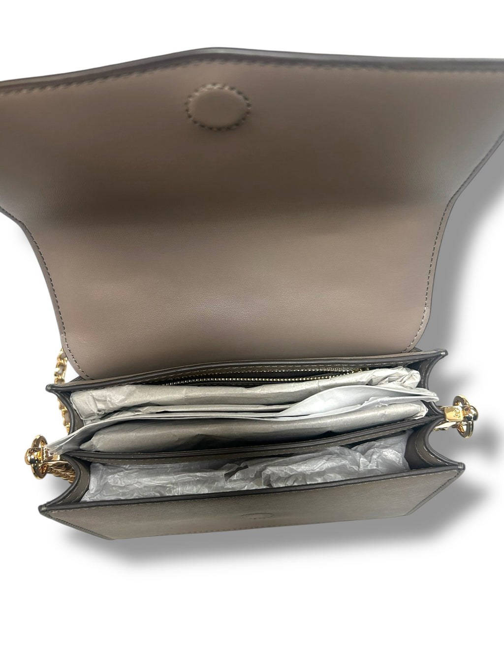 TORY BURCH ROBINSON CONVERTIBLE TAN SHOUDER BAG